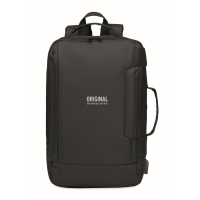 Mochila portátil con asa acolchada y bolsillo lateral